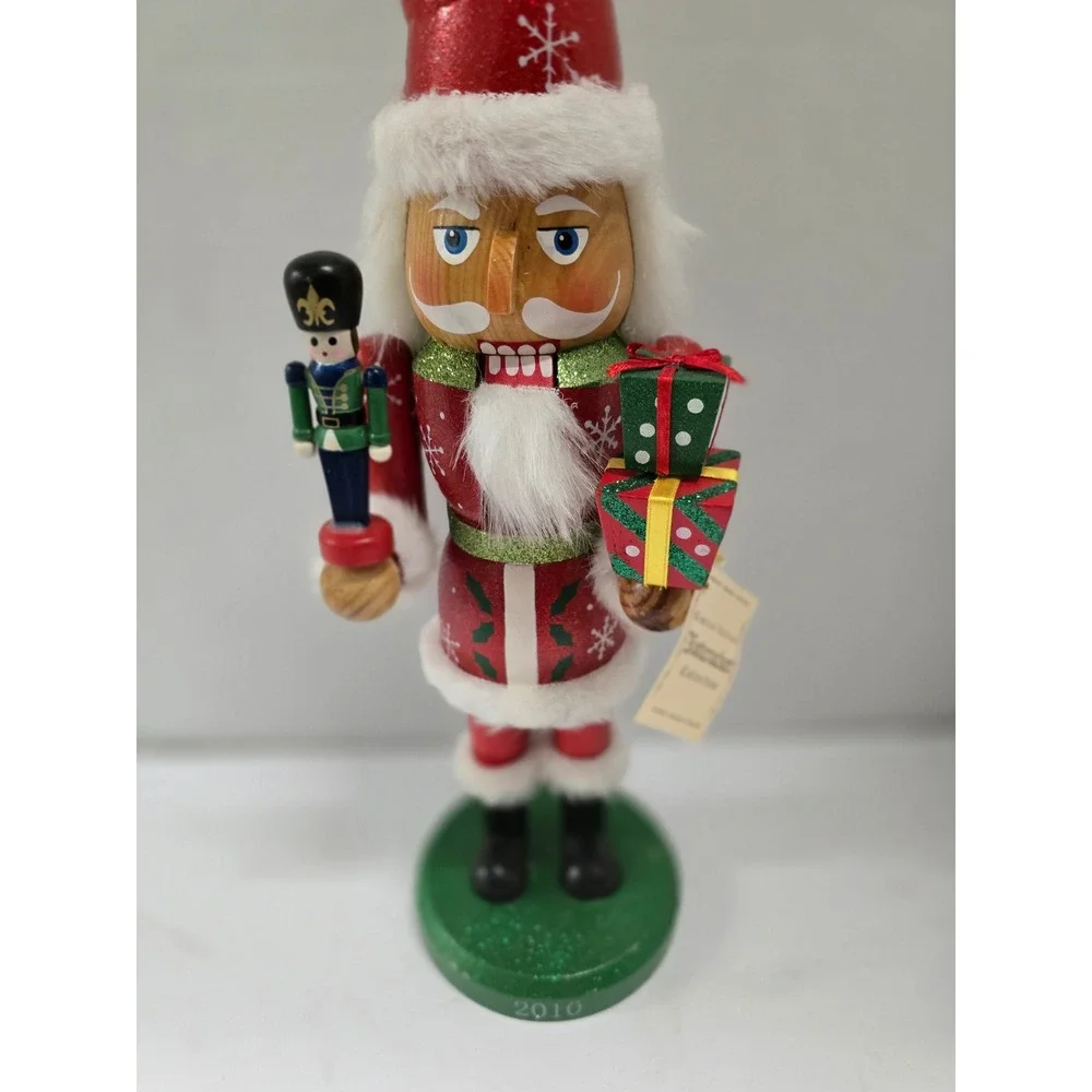 Vintage 2010 Limited Edition Santa Claus Wooden Nutcracker Target 14 inch Red